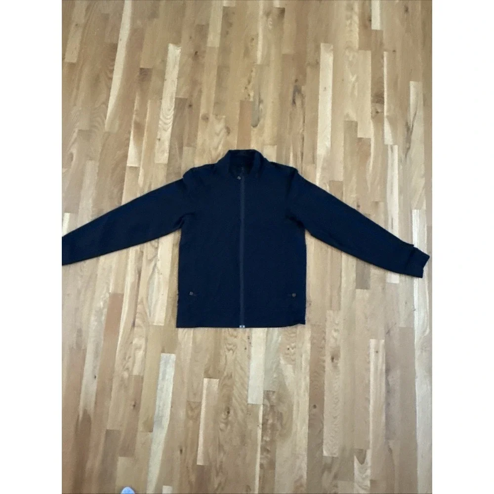 Lululemon Sojourn Black Jacket Mens size‎ Large Full Zip Warpstreme M4616S